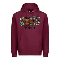 Burgundy cow 2025 senior Premium Hoodie - JahusDesignShop