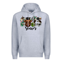 Heather Grey cow 2025 senior Premium Hoodie - JahusDesignShop