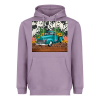 Lavender western farm truck cactus and sunflowers Heavyweight Hoodie - Jasminsmagicworld