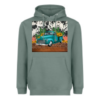 Sage western farm truck cactus and sunflowers Heavyweight Hoodie - Jasminsmagicworld