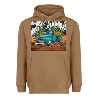 Toasted Coconut western farm truck cactus and sunflowers Heavyweight Hoodie - Jasminsmagicworld