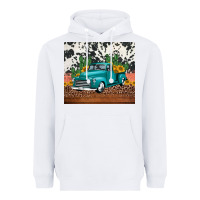 White western farm truck cactus and sunflowers Heavyweight Hoodie - Jasminsmagicworld