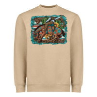 Mushroom bucking bronco cowboy rodeo cactus and sunflowers Heavyweight Sweatshirt - Artiststas