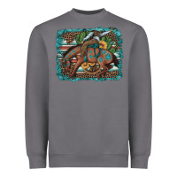 Storm bucking bronco cowboy rodeo cactus and sunflowers Heavyweight Sweatshirt - Artiststas
