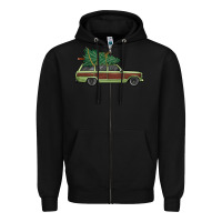 Black christmas vacation car Zipper Hoodie - MaliasSmallBusiness