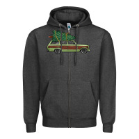 Charcoal Heather christmas vacation car Zipper Hoodie - MaliasSmallBusiness