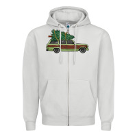Dove Grey christmas vacation car Zipper Hoodie - MaliasSmallBusiness