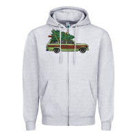 Heather Grey christmas vacation car Zipper Hoodie - MaliasSmallBusiness