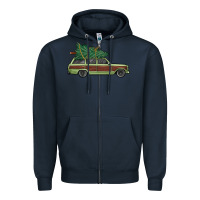 Navy christmas vacation car Zipper Hoodie - MaliasSmallBusiness