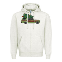 Oatmeal Heather christmas vacation car Zipper Hoodie - MaliasSmallBusiness