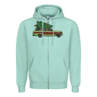 Seafoam christmas vacation car Zipper Hoodie - MaliasSmallBusiness