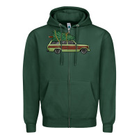 Sports Green christmas vacation car Zipper Hoodie - MaliasSmallBusiness