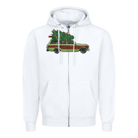 White christmas vacation car Zipper Hoodie - MaliasSmallBusiness