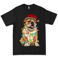 Black christmas bulldog Premium Tee - RanaPortraitStore