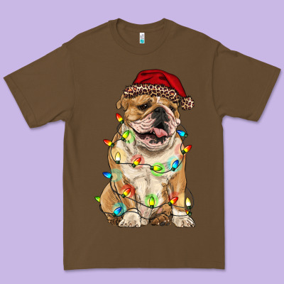 Christmas Bulldog Premium Tee Designed By Ranaportraitstore