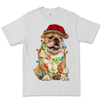 Dove Grey christmas bulldog Premium Tee - RanaPortraitStore
