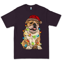 Plum christmas bulldog Premium Tee - RanaPortraitStore