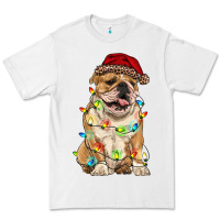 White christmas bulldog Premium Tee - RanaPortraitStore