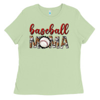 Matcha baseball mama with leopard Ladies Tee - texasbilliewilder