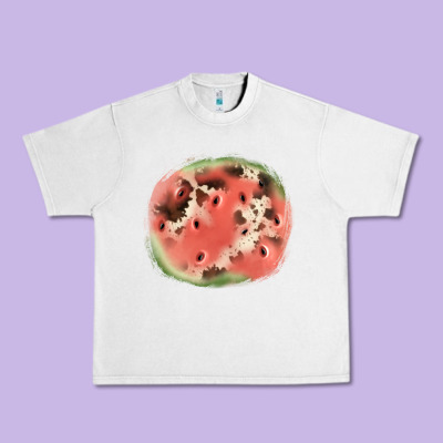 Watermelon Cowhide Patch3 Urban Heavy Tee Designed By Jahusdesignshop
