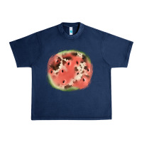 Navy watermelon cowhide patch3 Urban Heavy Tee - JahusDesignShop