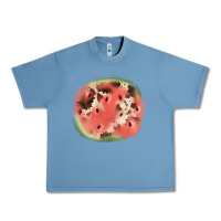 Pebble Blue watermelon cowhide patch3 Urban Heavy Tee - JahusDesignShop