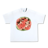 White watermelon cowhide patch3 Urban Heavy Tee - JahusDesignShop