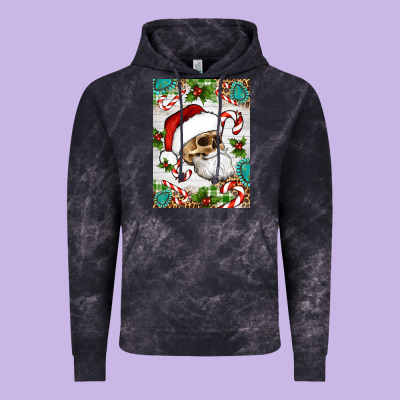 Christmas Hippie Skeleton Santa Vintage Hoodie Designed By Artiststas