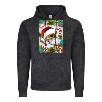 Vintage Black Christmas hippie skeleton santa Vintage Hoodie - Artiststas