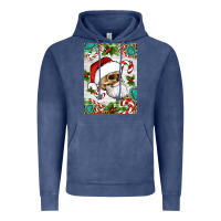 Vintage Denim Christmas hippie skeleton santa Vintage Hoodie - Artiststas