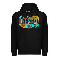Black Blessed Mama Premium Hoodie - texasbilliewilder