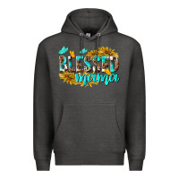 Charcoal Heather Blessed Mama Premium Hoodie - texasbilliewilder