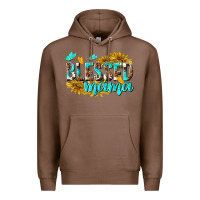 Chestnut Blessed Mama Premium Hoodie - texasbilliewilder