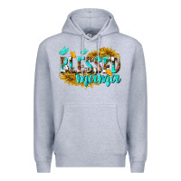 Heather Grey Blessed Mama Premium Hoodie - texasbilliewilder