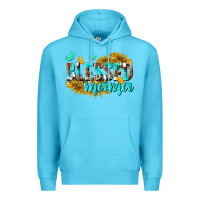 Ocean Blue Blessed Mama Premium Hoodie - texasbilliewilder