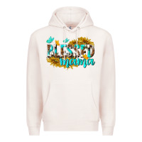 Pale Pink Blessed Mama Premium Hoodie - texasbilliewilder