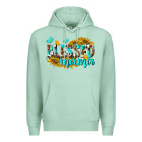 Seafoam Blessed Mama Premium Hoodie - texasbilliewilder
