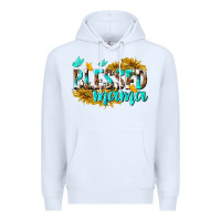 White Blessed Mama Premium Hoodie - texasbilliewilder