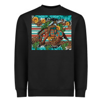 Black bucking bronco cowboy rodeo cactus and sunflowers Heavyweight Sweatshirt - Artiststas