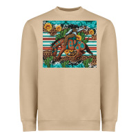 Mushroom bucking bronco cowboy rodeo cactus and sunflowers Heavyweight Sweatshirt - Artiststas