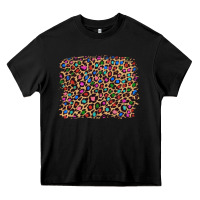 Black leopard with multiple color glitters Heavy Core Tee - Artiststas