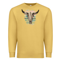 Antique Gold Western Aztec Bull Skull Premium Sweatshirt - Bettercallsaul