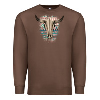 Chestnut Western Aztec Bull Skull Premium Sweatshirt - Bettercallsaul