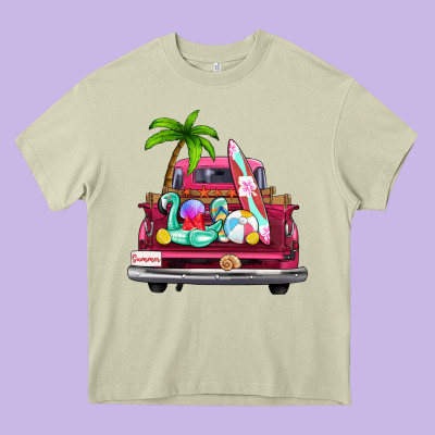 Summer Truck Farm Truck Heavy Core Tee Designed By Zillion Design Studio