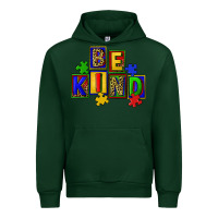 Forest Green Be kind Urban Hoodie - CowGirlArtShop