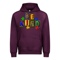 Mauve Wine Be kind Urban Hoodie - CowGirlArtShop