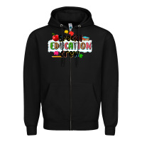 Black special education crew Zipper Hoodie - NancyCooperArtShop