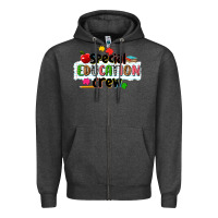 Charcoal Heather special education crew Zipper Hoodie - NancyCooperArtShop