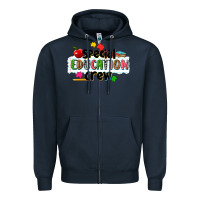 Navy special education crew Zipper Hoodie - NancyCooperArtShop