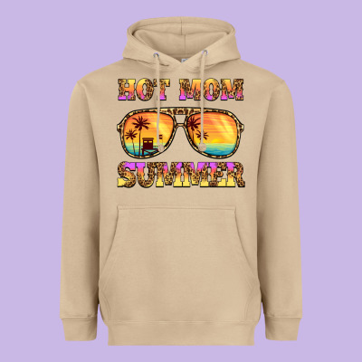 Hot Mom Summer Heavyweight Hoodie Designed By Barkaloodesign